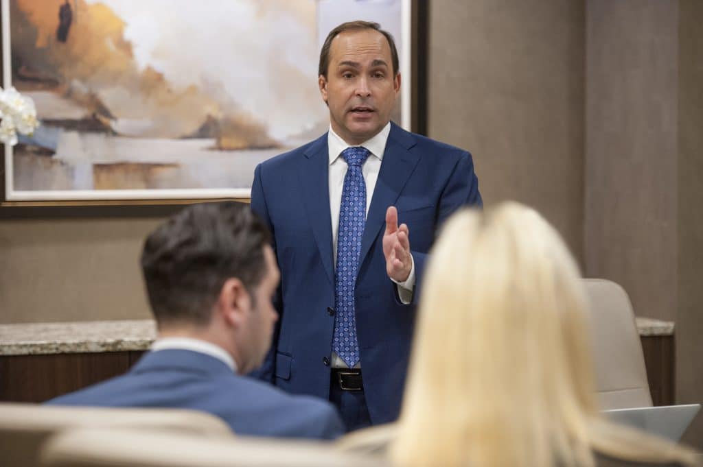 Bob Giroux preparing for trial.