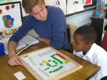An educator and a student