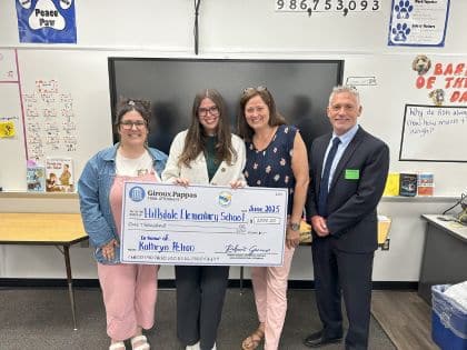 Kathryn Pelton receiving an Exceptional Educator Award