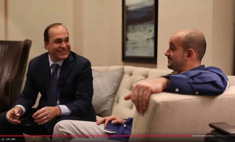 Bob Giroux and Construction Accident Client Ahmed Meet