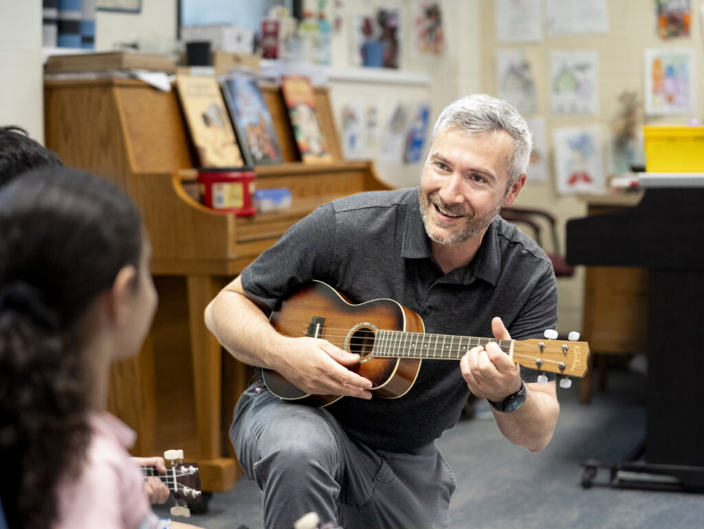 Music teacher, Mr. Efriam Keramaris from Haigh Elementary in Dearborn.