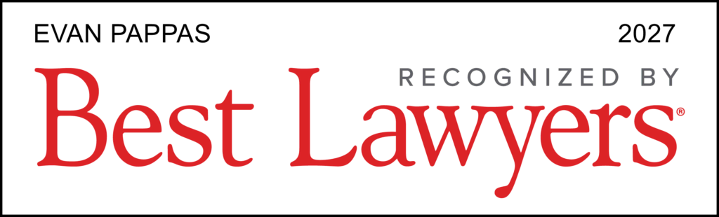 Best Lawyers Evan Pappas Award Logo
